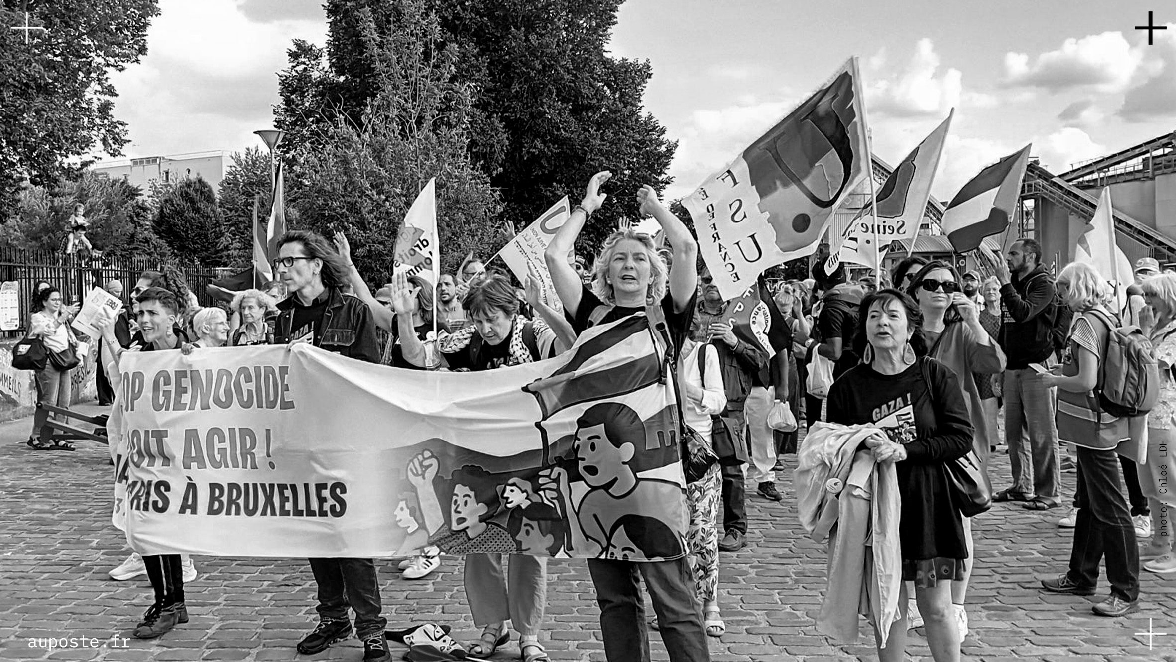 « Ils partirent cinq cents…» Au Poste au cœur de la Marche citoyenne pour Gaza de Paris à Bruxelles